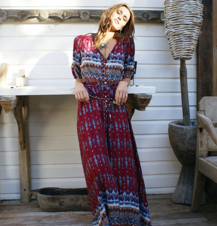 Boho Blossom Maxi Dress – patriotjoe